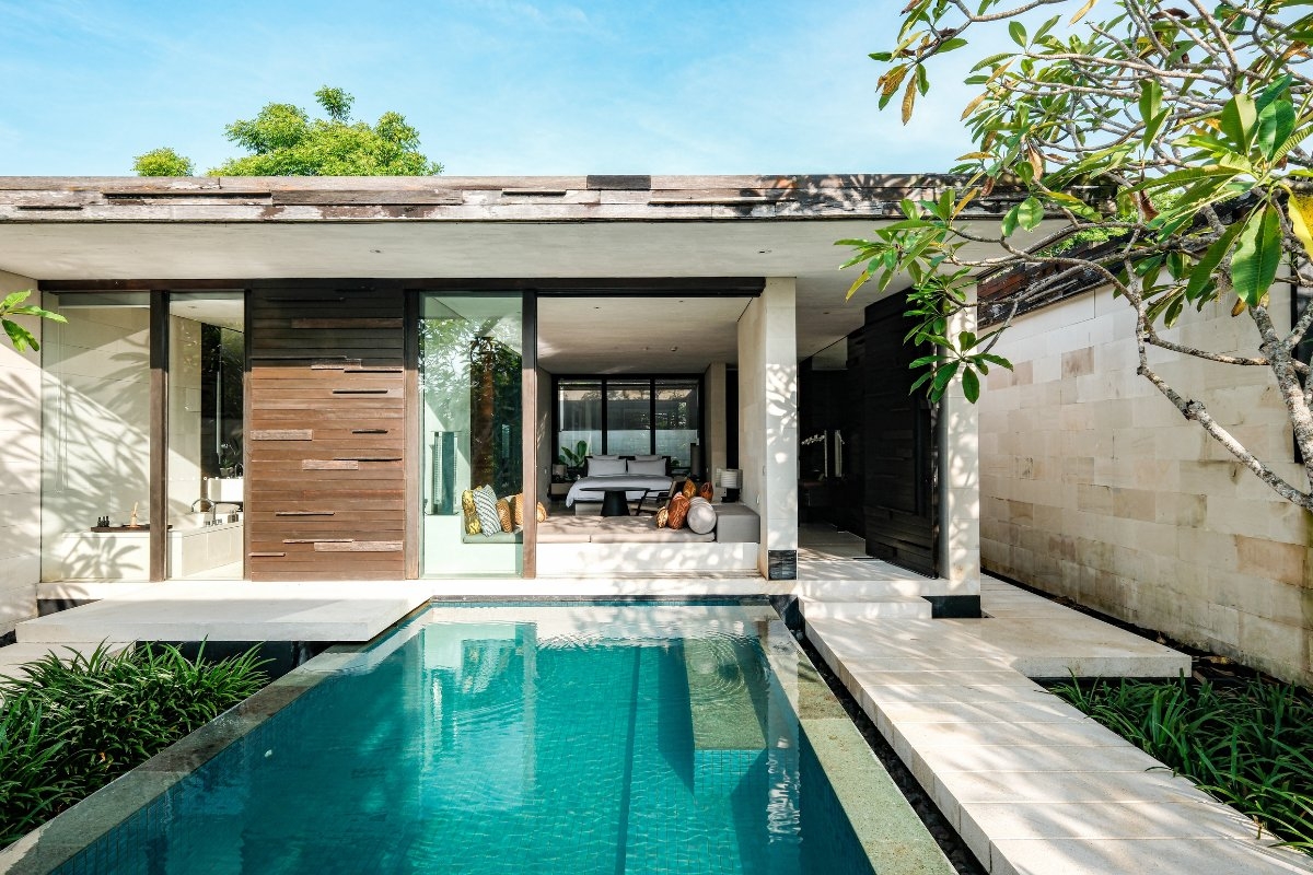 The exterior of a One Bedroom Pool Villa at Alila Villas Uluwatu.
