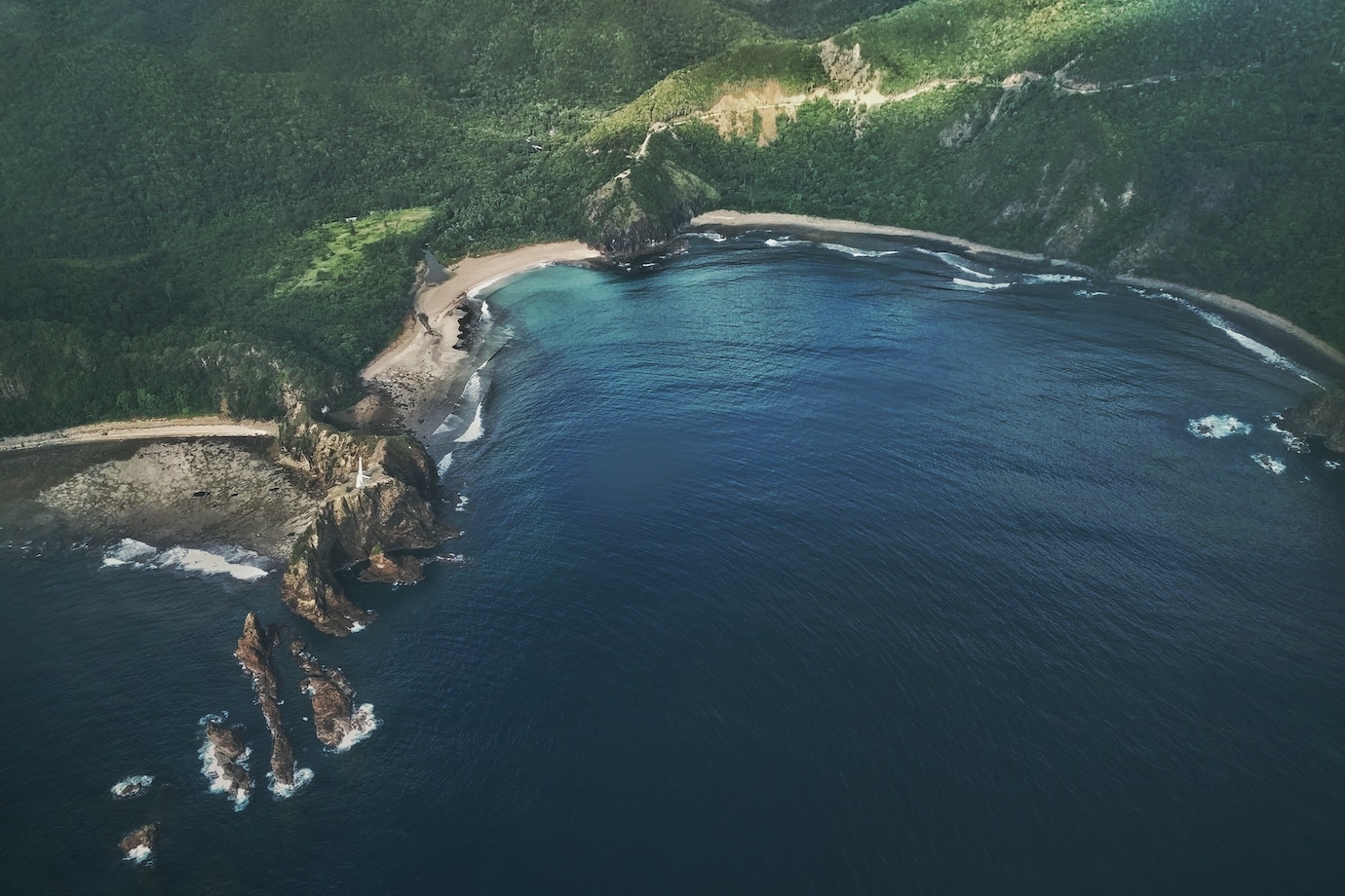 An aerial view of the coastline in Baler. (Photo: Gabriel Villena/Unsplash)