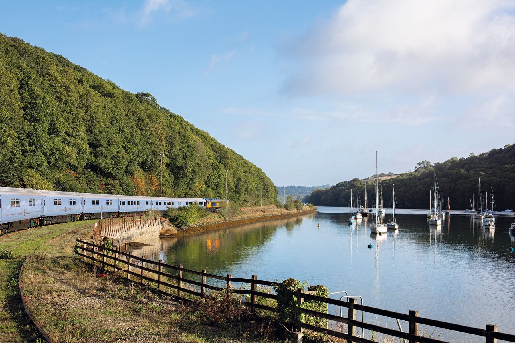 The Britannic Explorer alongside the River Fowey in Cornwall.
