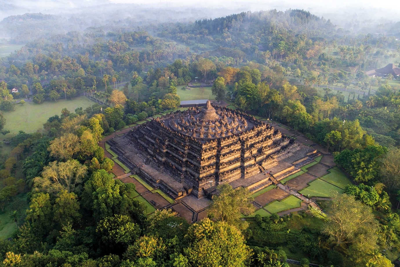 The UNESCO-protected temple of Borobudur contains over 2,600 reliefs and more than 500 Buddha statues.