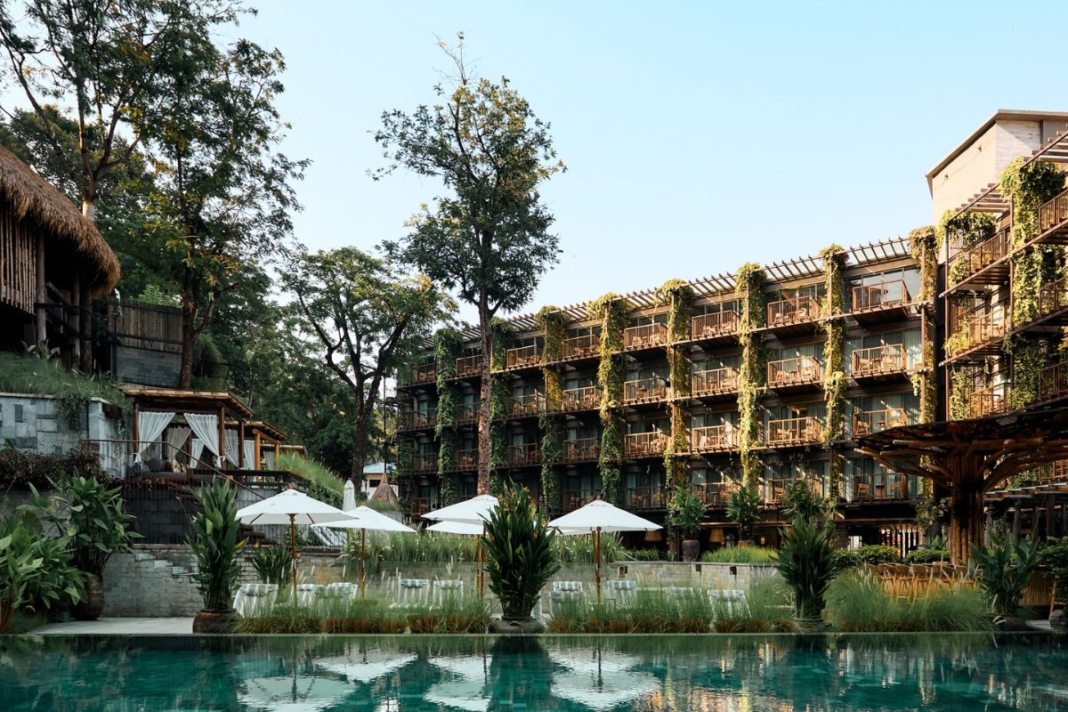 Modern design is embraced by lush tropical greenery at Dinso Resort & Villas Phuket.