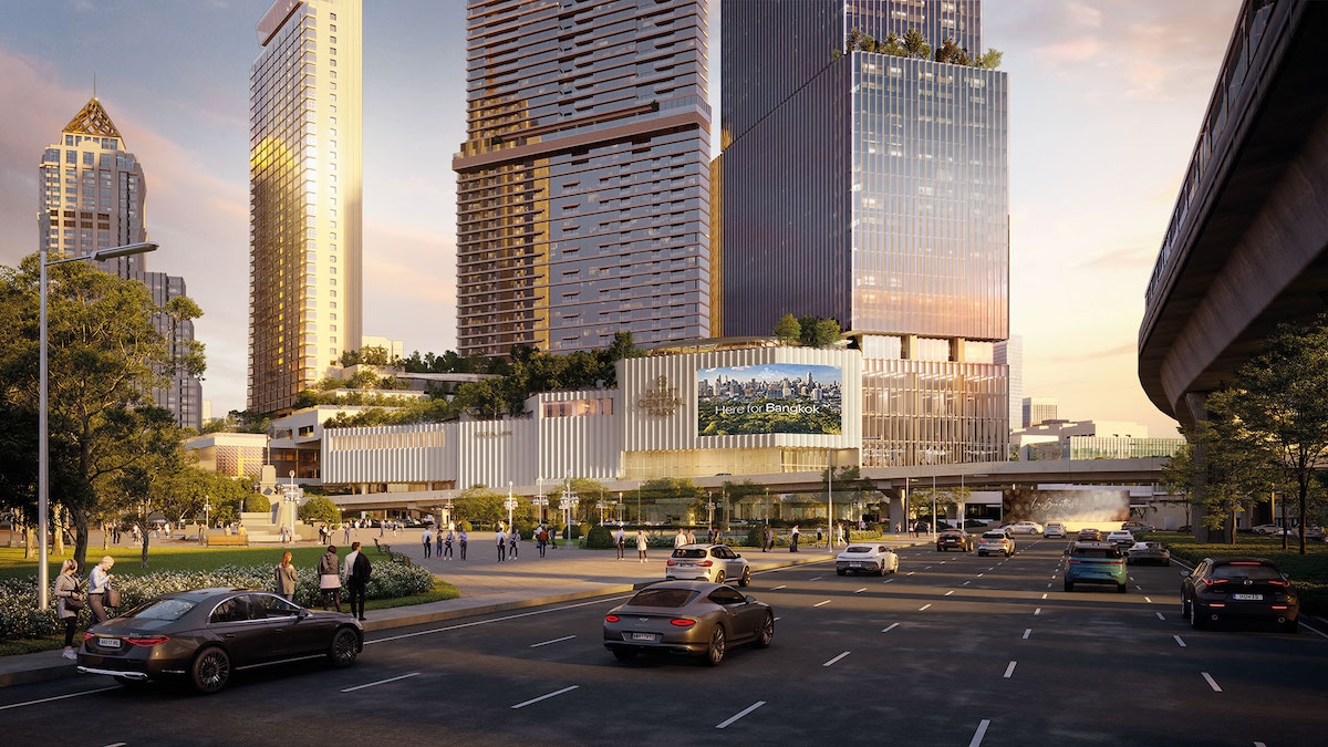 An artist’s impression of the retail podium at Dusit Central Park in Bangkok.