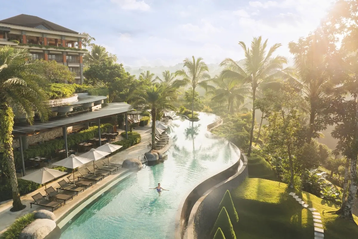 A stunning panorama of Padma Resort Ubud.