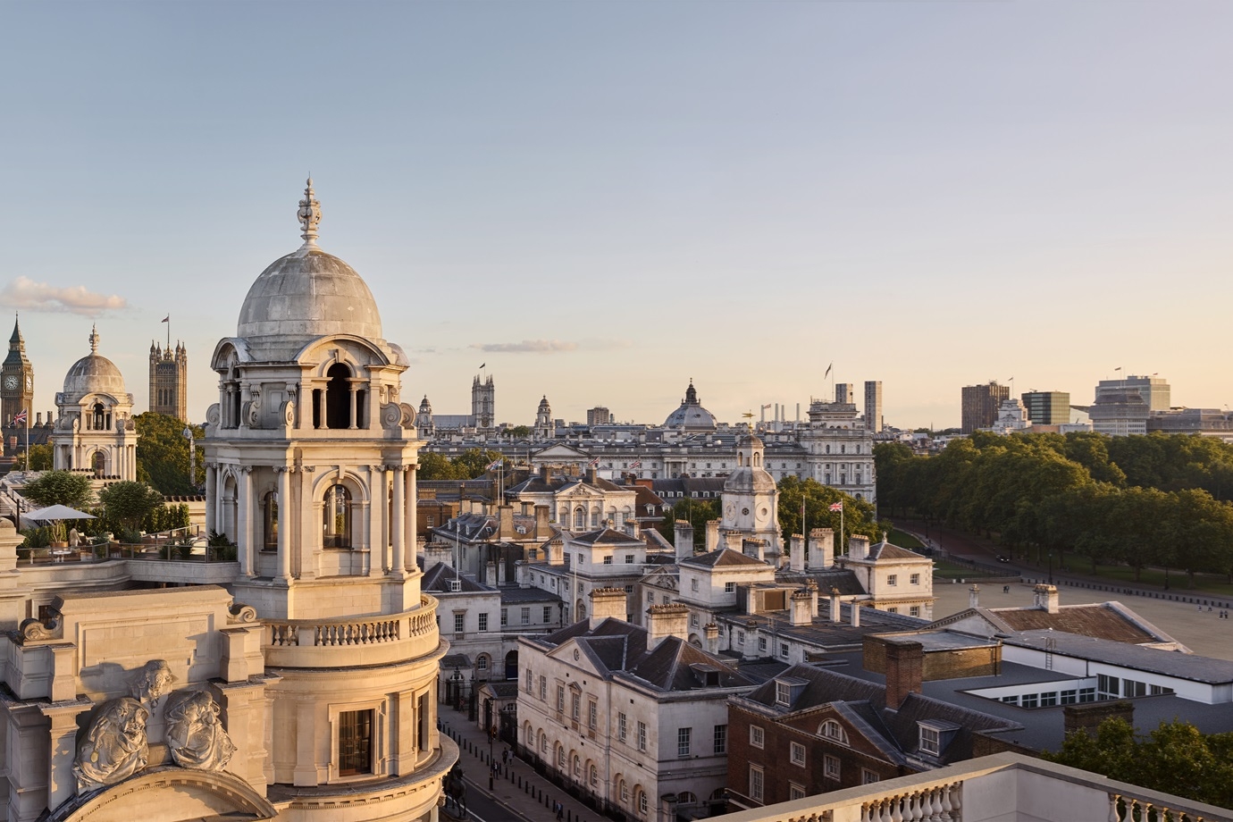 The OWO’s rooftop bar comes with views of St. James’s Park, Big Ben, and Buckingham Palace.