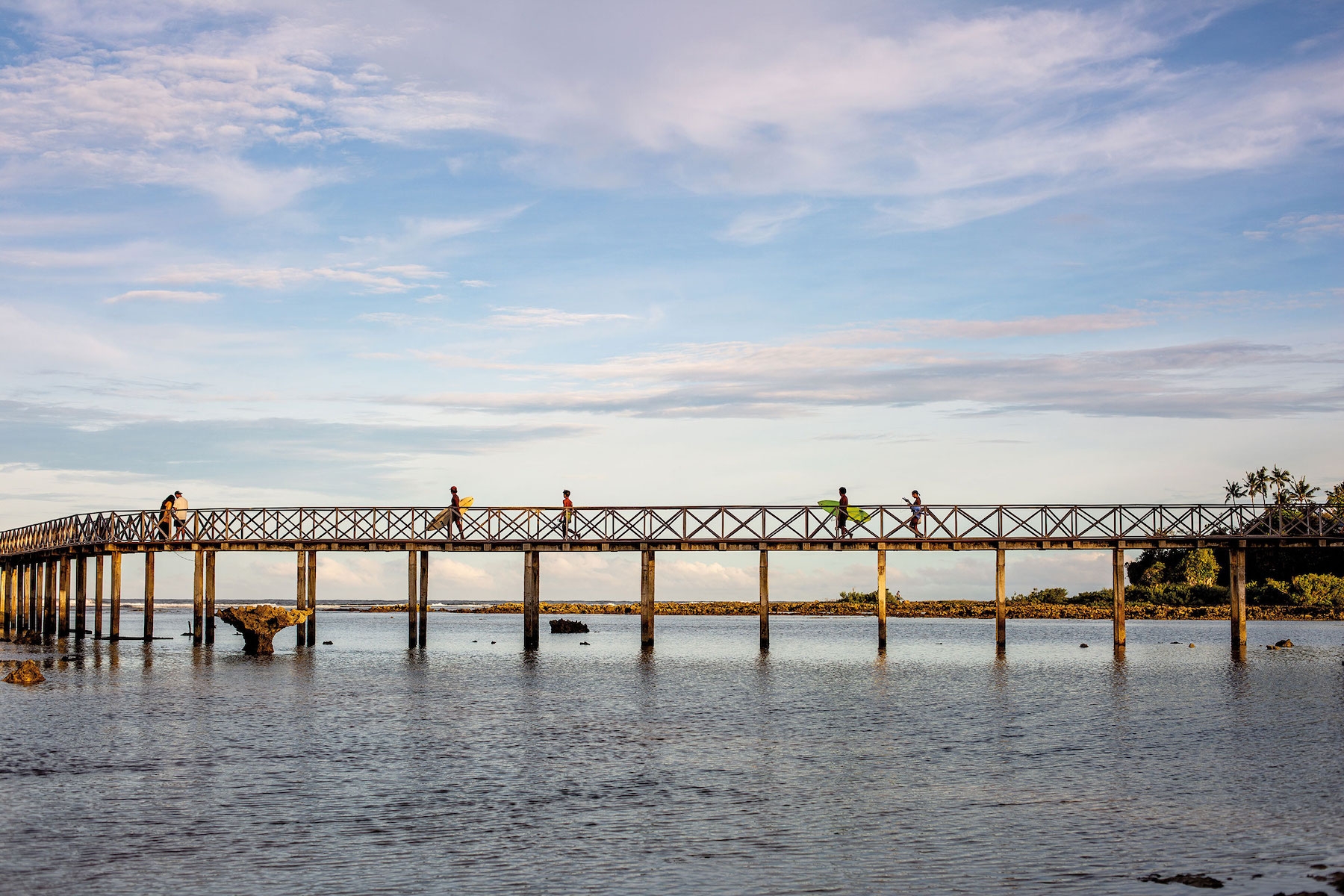 The Cloud 9 boardwalk in Siargao.