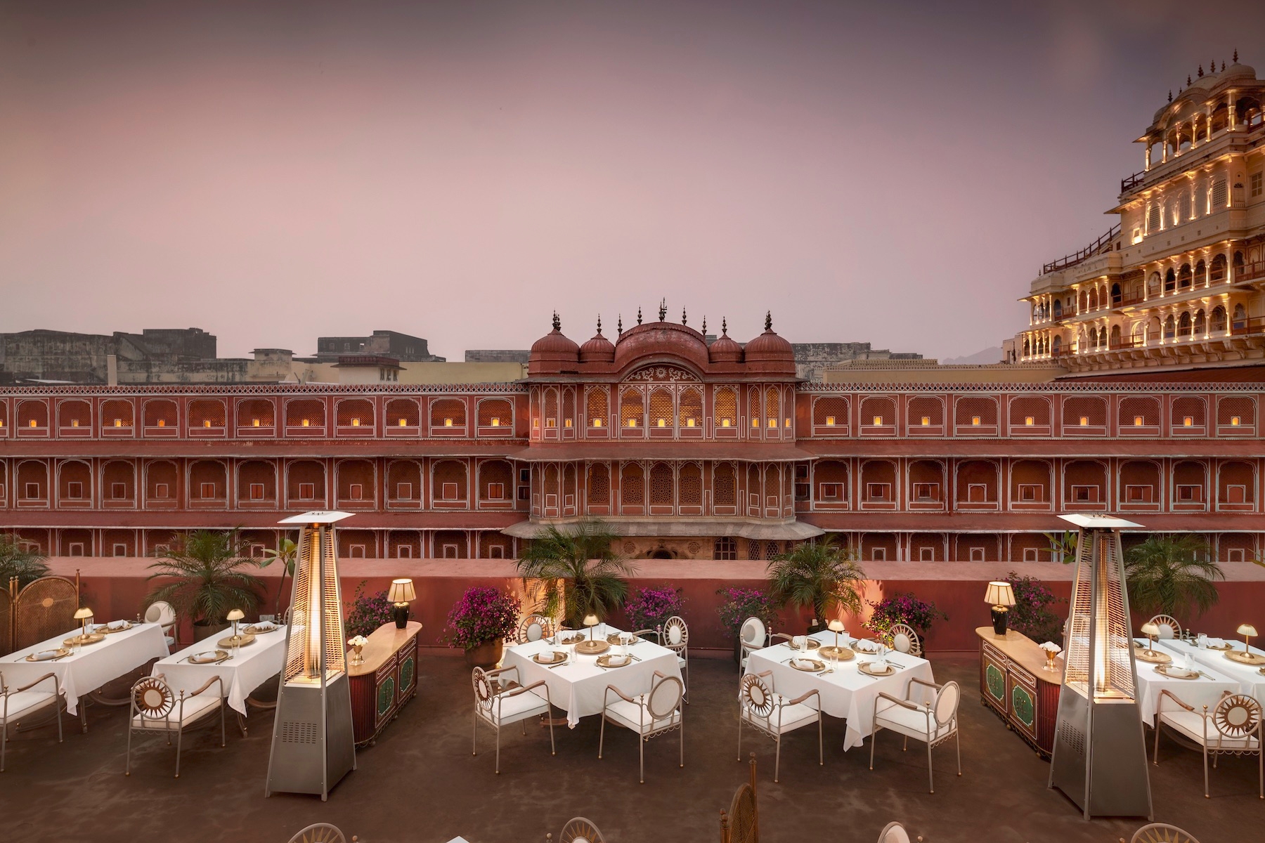 The Sarvato Jaipur offers an alfresco dinner experience in the walls of the historic City Palace.