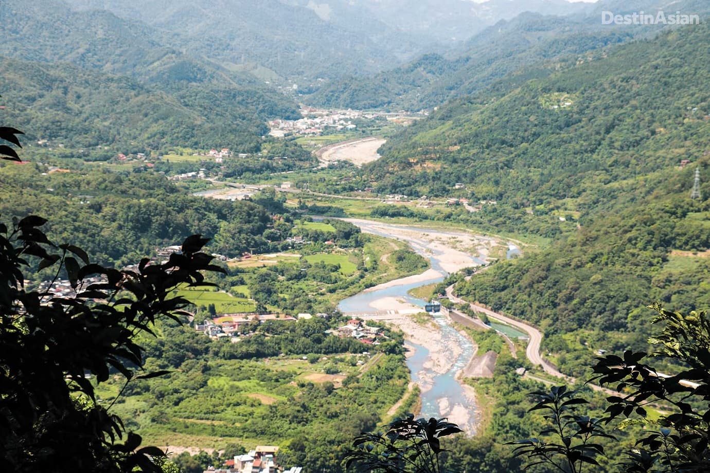 Overlooking the Zhonggang River Valley from peak of Lion's Head Mountain.