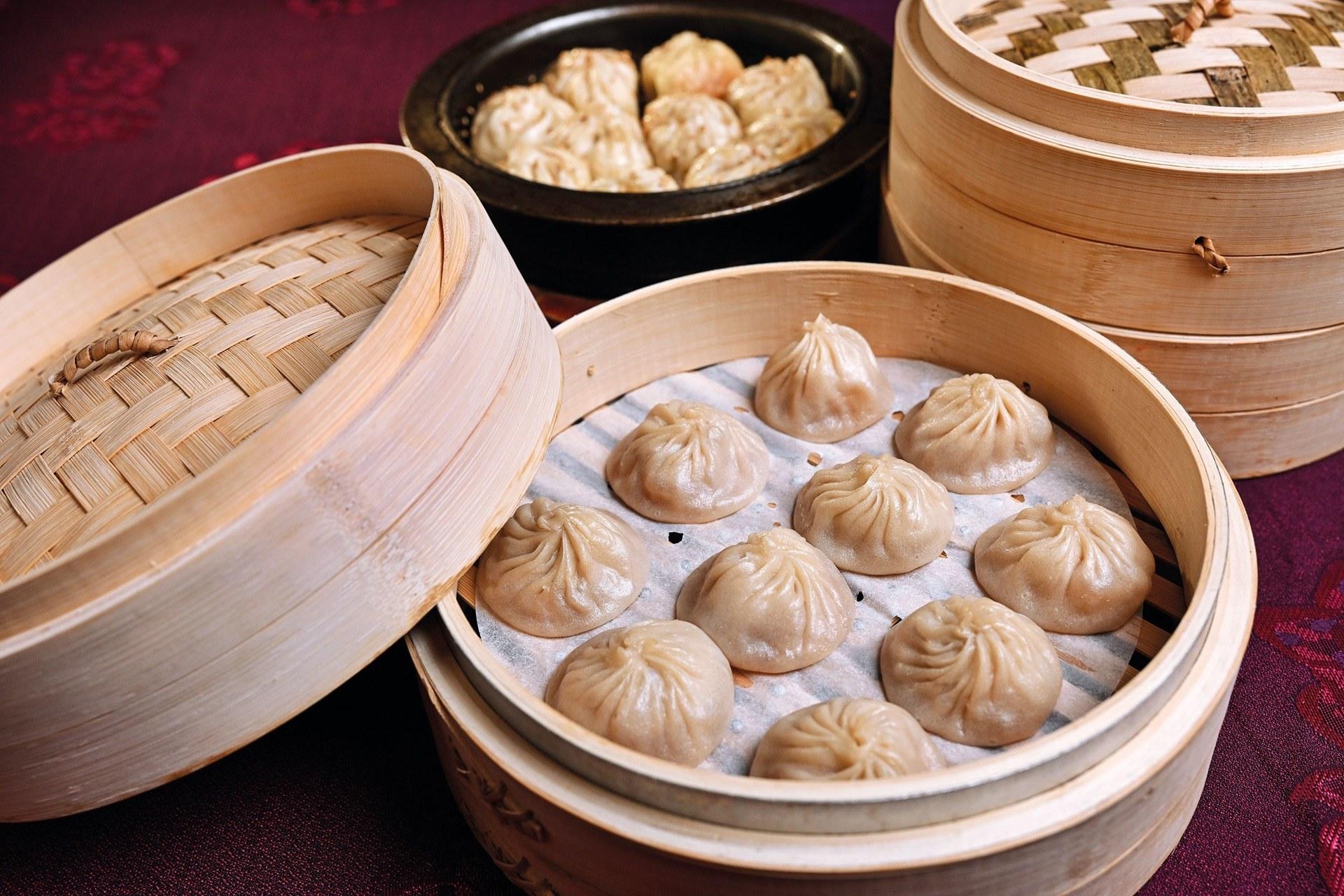 Xiaolongbao dumplings and potstickers at Kao Chi, a classic Taipei restaurant.