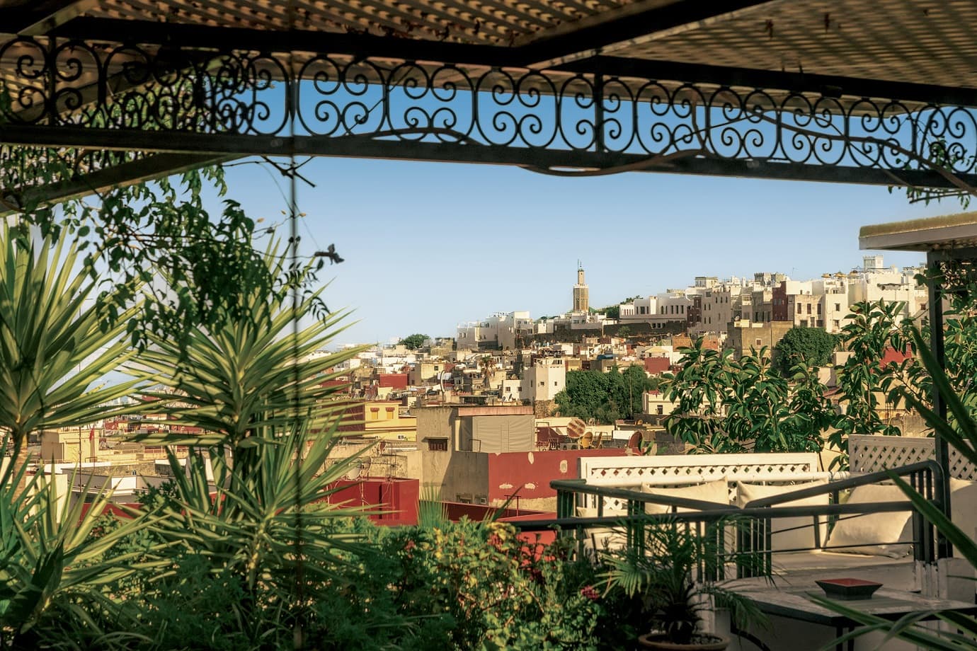 La Maison de Tanger’s rooftop terrace. (Courtesy of La Maison de Tanger)