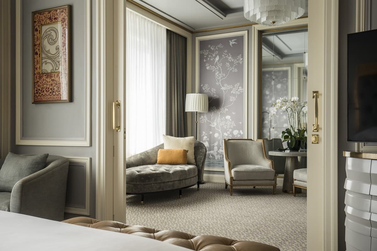 Inside a spacious suite at Four Seasons Hotel Jakarta.
