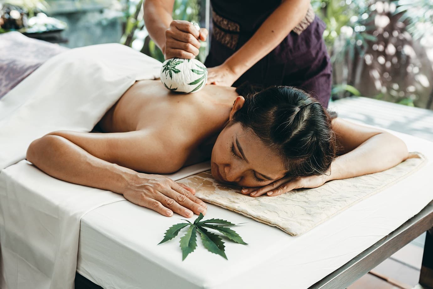 CBD oil has made its way onto spa menus in Thailand, such as this 90-minute Cannabis Stress- Release Journey treatment at the Anantara Bophut Koh Samui Resort.