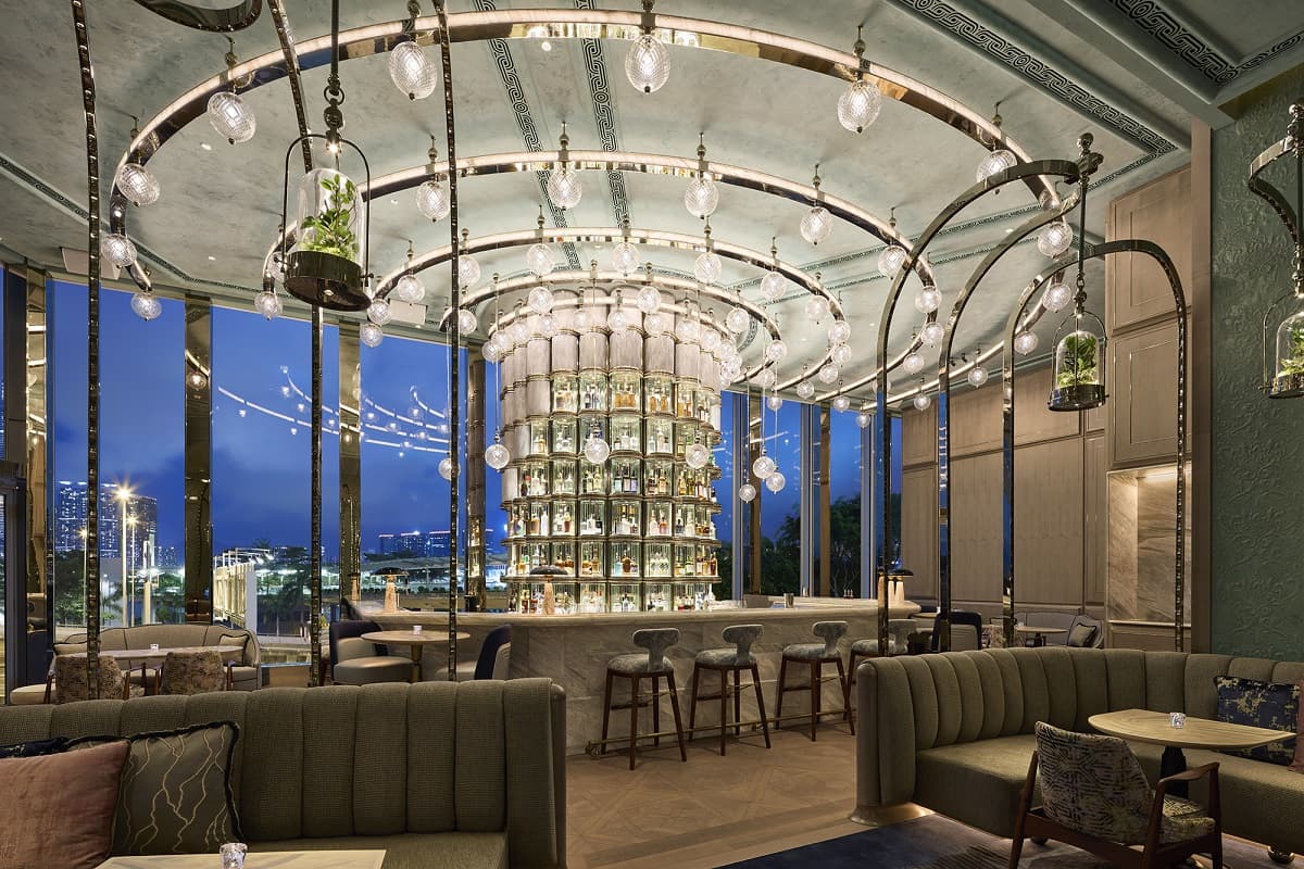 The interior of Argo at Four Seasons Hotel Hong Kong.